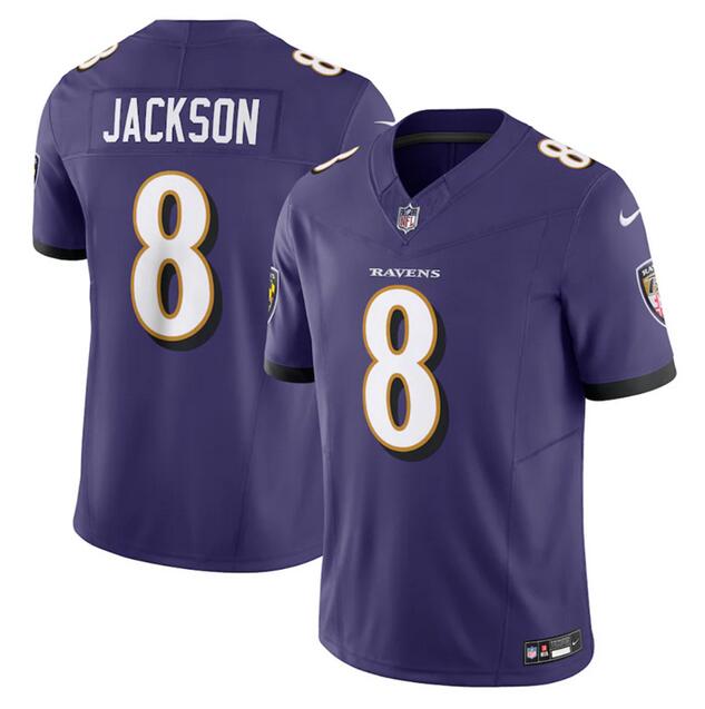 Men's Baltimore Ravens ACTIVE PLAYER Custom Purple 2023 F.U.S.E Vapor Football Jersey Men's Baltimore Ravens ACTIVE PLAYER Custom Purple 2023 F.U.S.E Vapor Football Jersey
